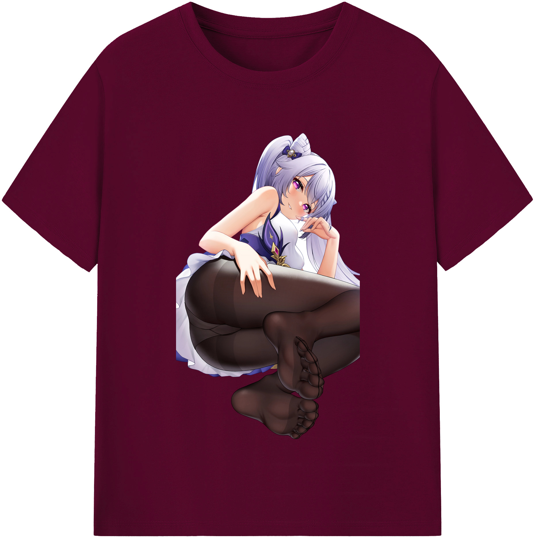 げんし神 刻晴 こくせい genshin Kokusei レディースカジュアルプリントTシャツ（綿100％）